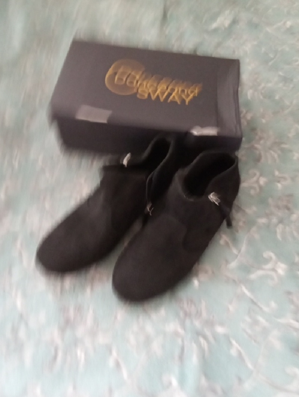 Dance Black Suede Women's Ankle Boots -